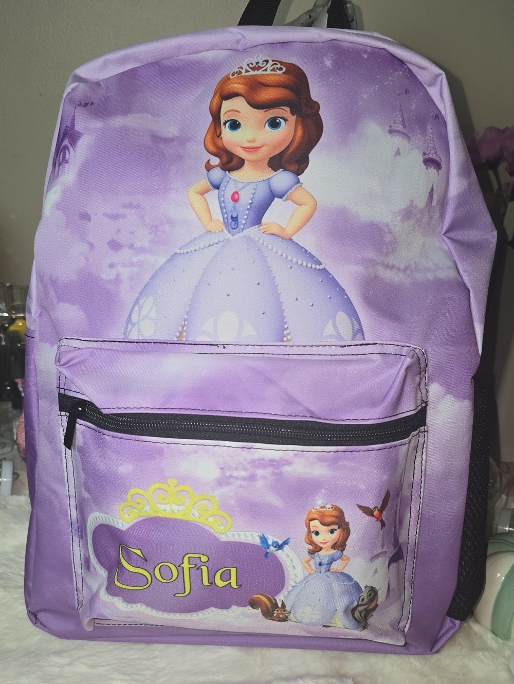 Sofia Themed Kids Backpack - Purple